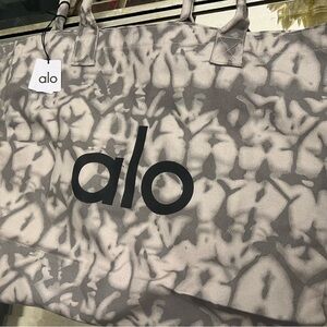 Alo Gray and Black Tote Bag